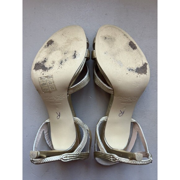 Rachel Zoe Isabella Metalic Gold Leather Stiletto High Heeled Sandals Women’s 8 - Picture 11 of 16